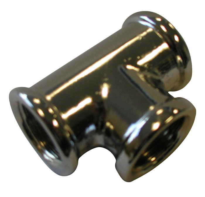 T-rør krom 1/2" 